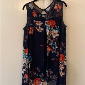 Beautiful flower tunic with cami underlay